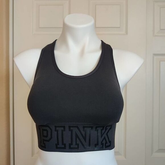 PINK Victoria's Secret Ultimate lightly lined halter sports bra sz S - Picture 4 of 8